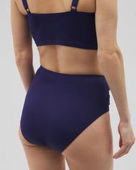 Ruched High-Waist Bikini Bottom - TRUE BLUE | Soma Women
