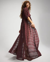Sunkissed Crochet Open-Front Caftan - COFFEE | Soma Women