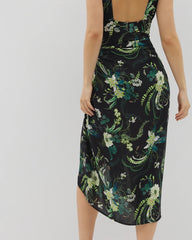 Rayon Crepe Pareo - TROPICAL TWIST BLACK | Soma Women