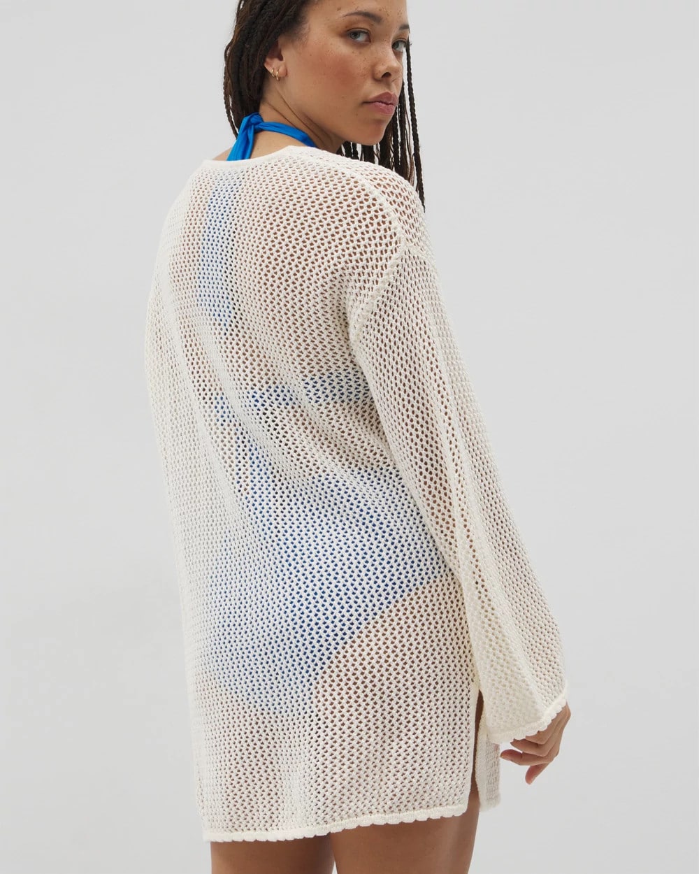 Cotton Crochet-Style Shift Cover-Up - COCONUT | Soma Women
