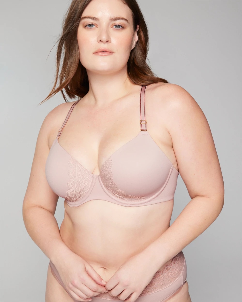 Perfect Coverage Convertible Bra with Lace back - ADOBE ROSE | Soma Women