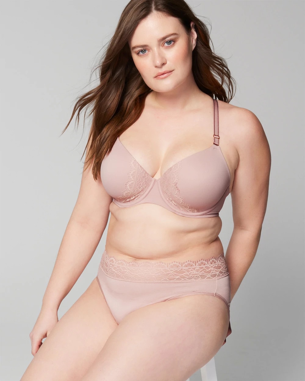 Perfect Coverage Convertible Bra with Lace back - ADOBE ROSE | Soma Women
